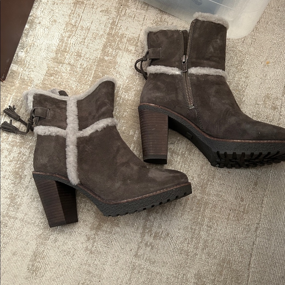 Frye Women's Shearling Lined Boots - Dark Brown